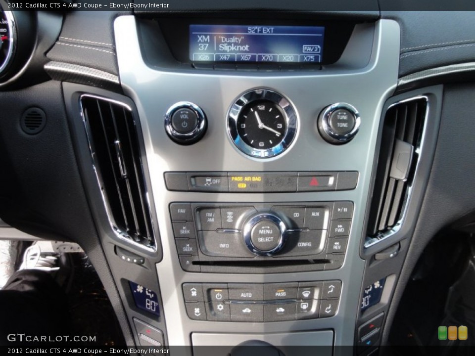 Ebony/Ebony Interior Controls for the 2012 Cadillac CTS 4 AWD Coupe #58989532