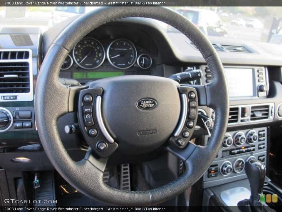 Westminster Jet Black/Tan Interior Steering Wheel for the 2008 Land Rover Range Rover Westminster Supercharged #58997248
