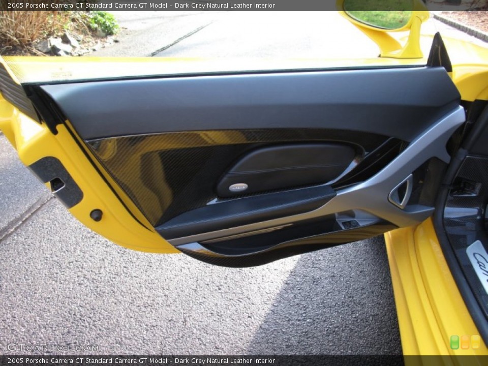 Dark Grey Natural Leather Interior Door Panel for the 2005 Porsche Carrera GT  #58997590