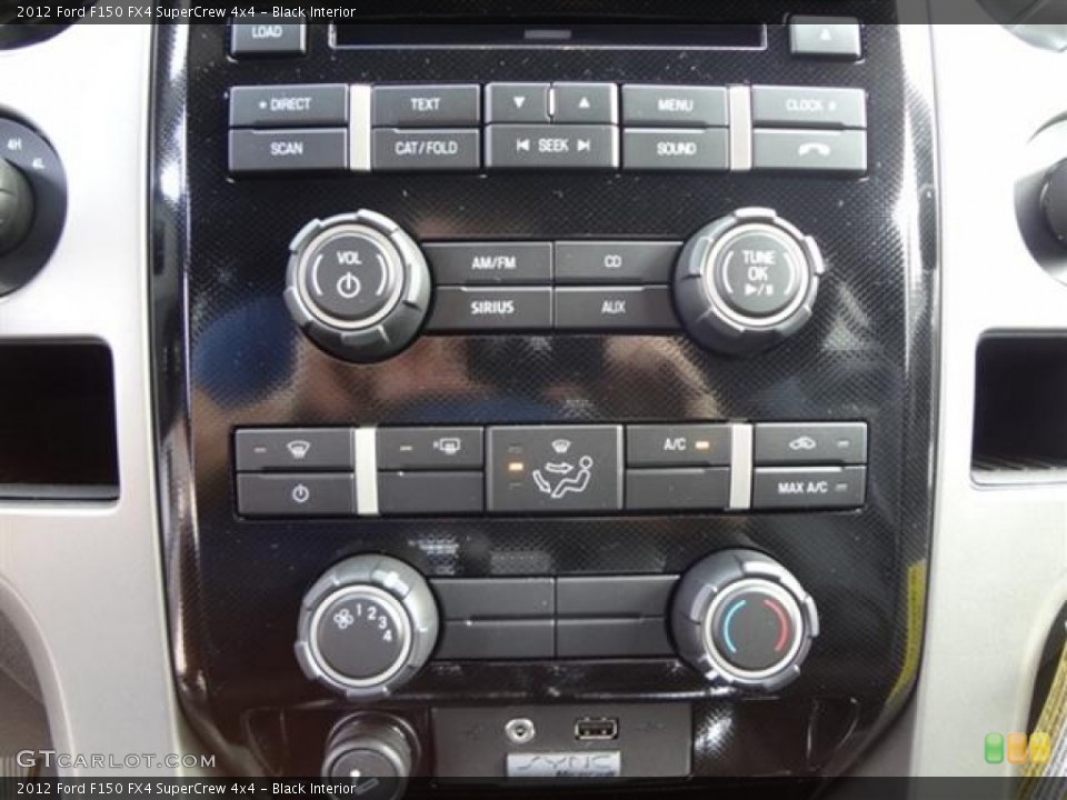 Black Interior Controls for the 2012 Ford F150 FX4 SuperCrew 4x4 #58998190