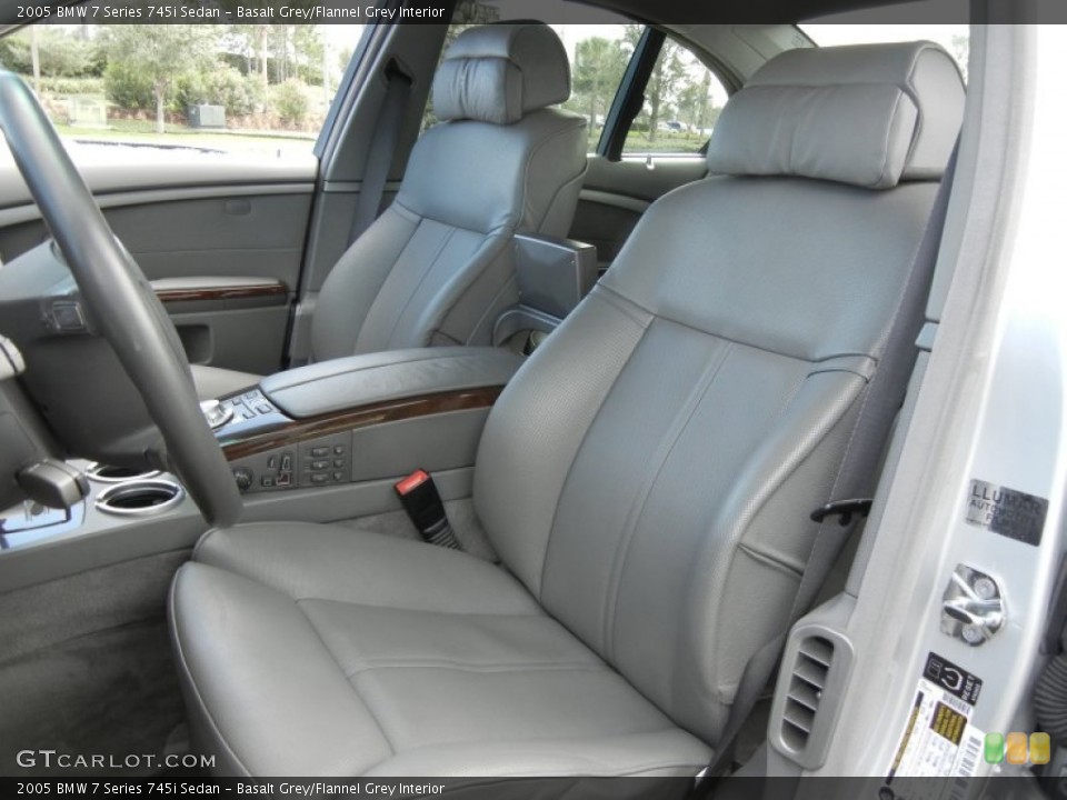 Basalt Grey/Flannel Grey Interior Photo for the 2005 BMW 7 Series 745i Sedan #59000464