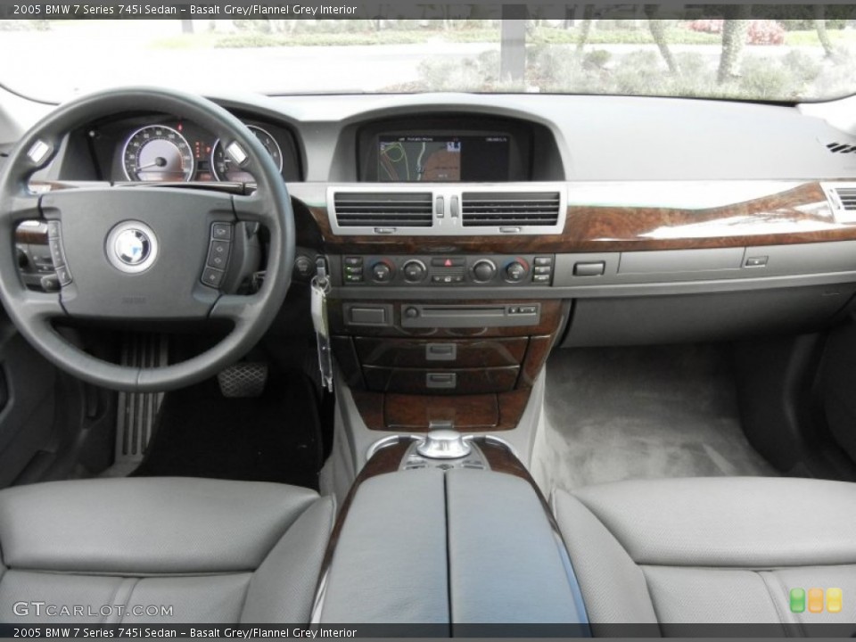 Basalt Grey/Flannel Grey Interior Dashboard for the 2005 BMW 7 Series 745i Sedan #59000494