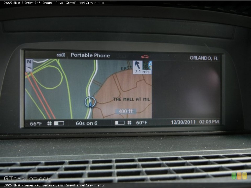 Basalt Grey/Flannel Grey Interior Navigation for the 2005 BMW 7 Series 745i Sedan #59000506