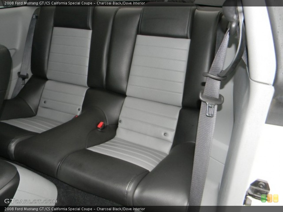 Charcoal Black/Dove Interior Rear Seat for the 2008 Ford Mustang GT/CS California Special Coupe #59003632