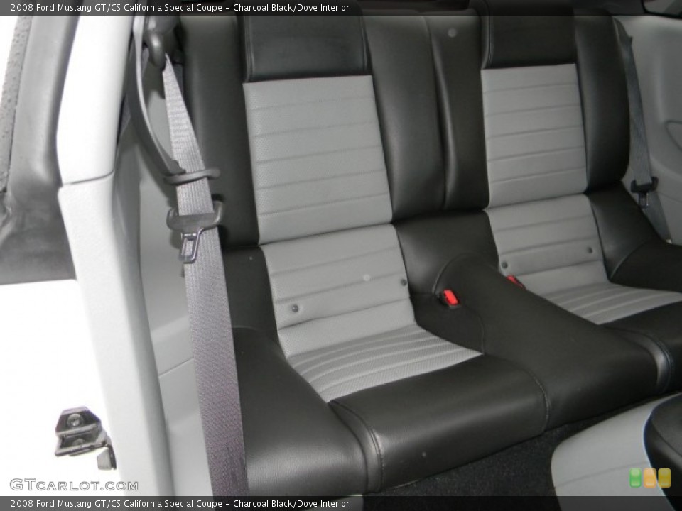 Charcoal Black/Dove Interior Rear Seat for the 2008 Ford Mustang GT/CS California Special Coupe #59003638