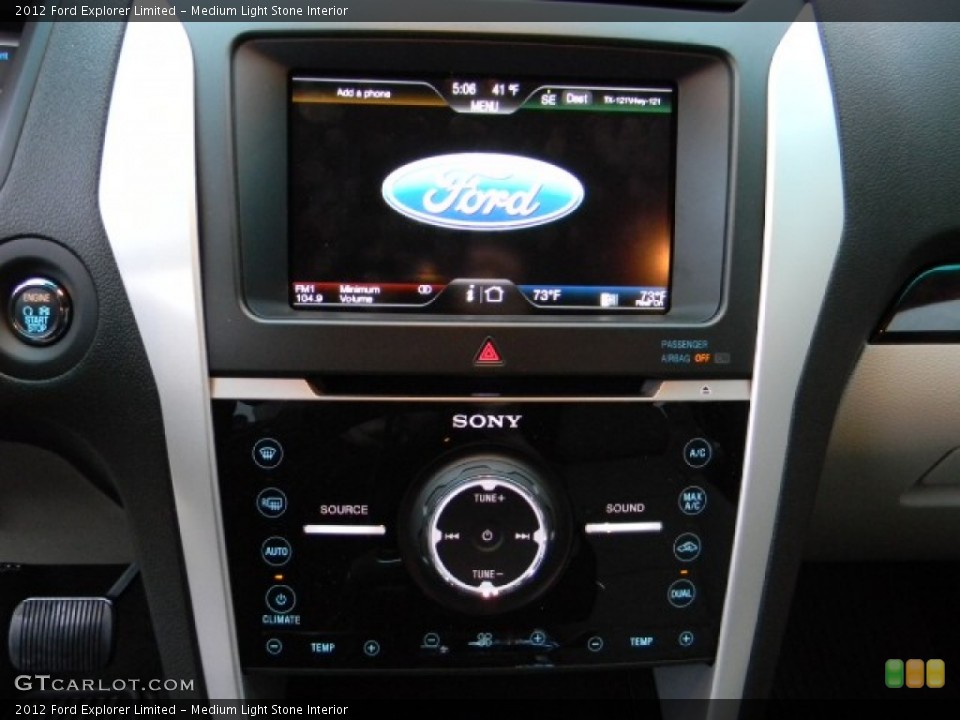 Medium Light Stone Interior Controls for the 2012 Ford Explorer Limited #59006338