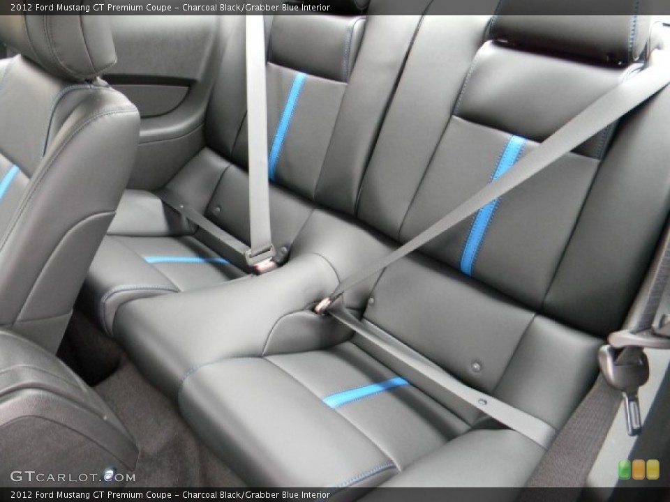Charcoal Black/Grabber Blue Interior Photo for the 2012 Ford Mustang GT Premium Coupe #59008252