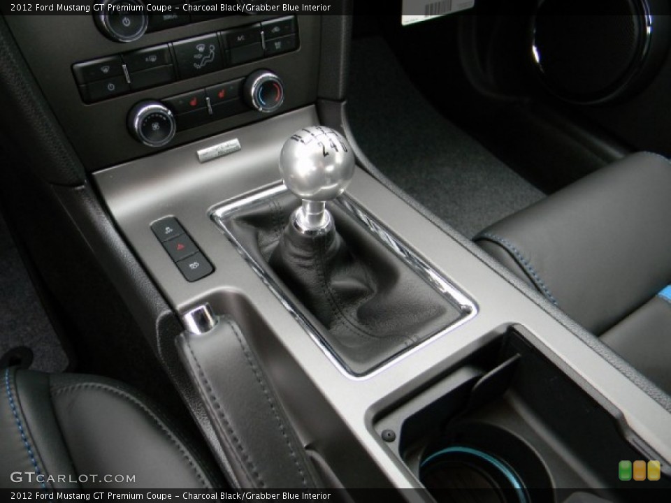 Charcoal Black/Grabber Blue Interior Transmission for the 2012 Ford Mustang GT Premium Coupe #59008287