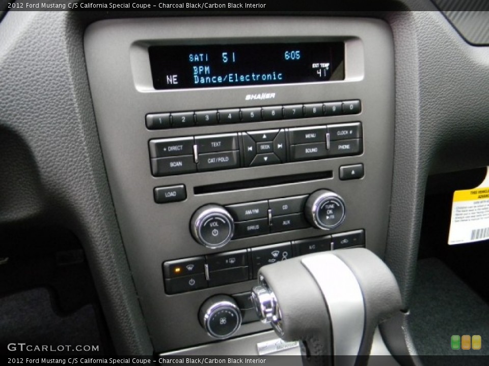 Charcoal Black/Carbon Black Interior Controls for the 2012 Ford Mustang C/S California Special Coupe #59008607