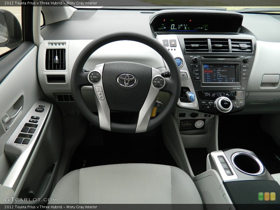 Misty Gray Interior Dashboard for the 2012 Toyota Prius v Three Hybrid #59010824