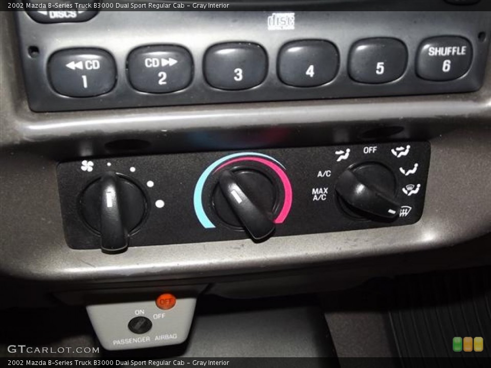 Gray Interior Controls for the 2002 Mazda B-Series Truck B3000 Dual Sport Regular Cab #59016248