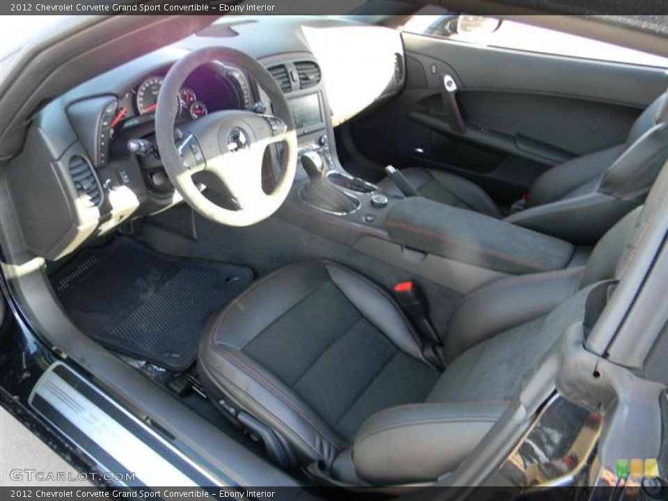 Ebony Interior Photo for the 2012 Chevrolet Corvette Grand Sport Convertible #59016680