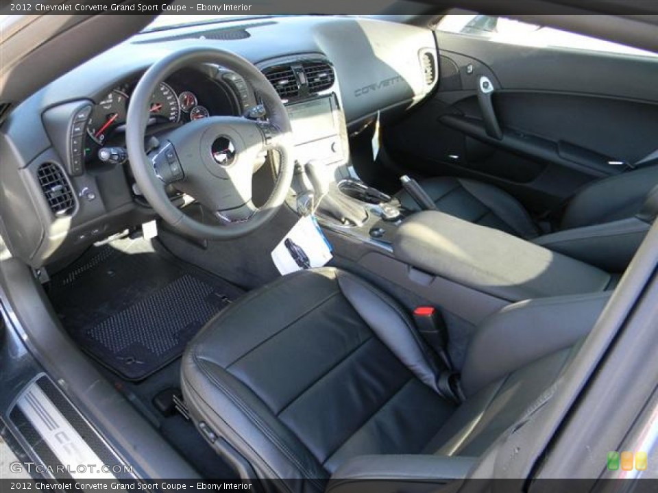 Ebony Interior Photo for the 2012 Chevrolet Corvette Grand Sport Coupe #59016758