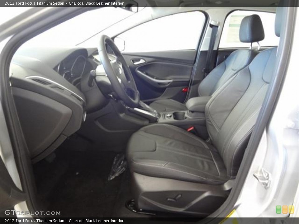 Charcoal Black Leather Interior Photo for the 2012 Ford Focus Titanium Sedan #59017754