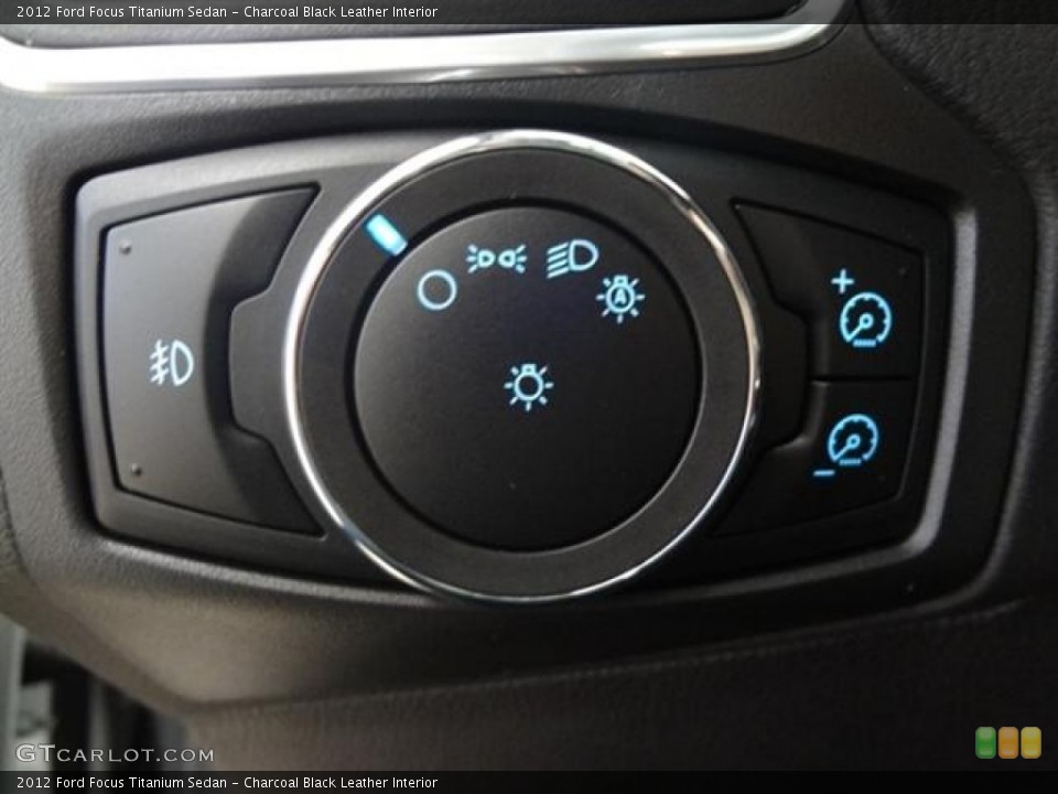 Charcoal Black Leather Interior Controls for the 2012 Ford Focus Titanium Sedan #59017853