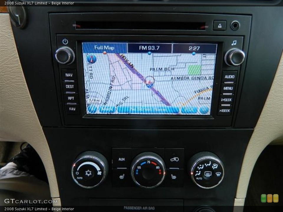 Beige Interior Navigation for the 2008 Suzuki XL7 Limited #59018081