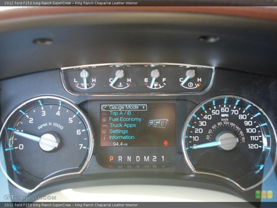 King Ranch Chaparral Leather Interior Gauges for the 2012 Ford F150 King Ranch SuperCrew #59018581