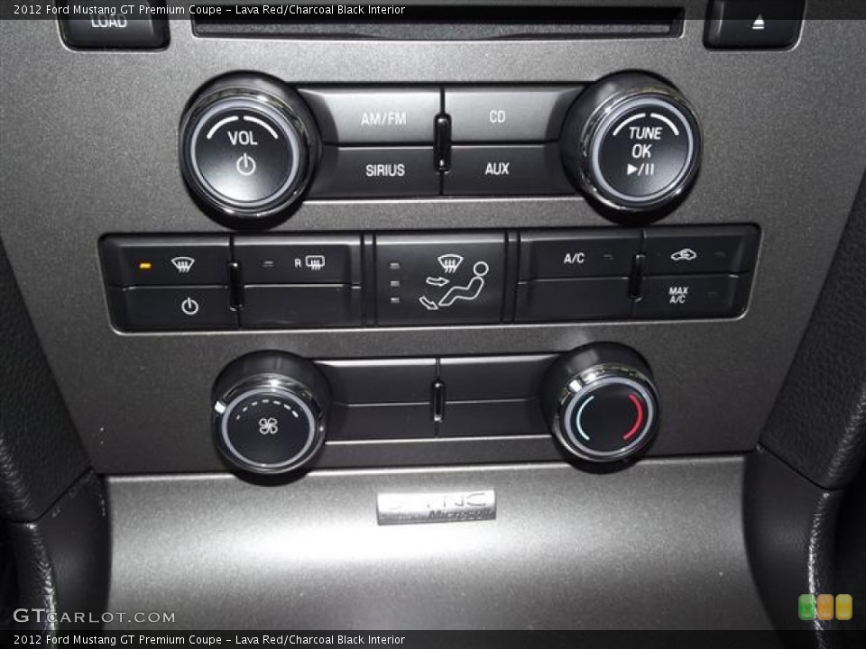 Lava Red/Charcoal Black Interior Controls for the 2012 Ford Mustang GT Premium Coupe #59020961