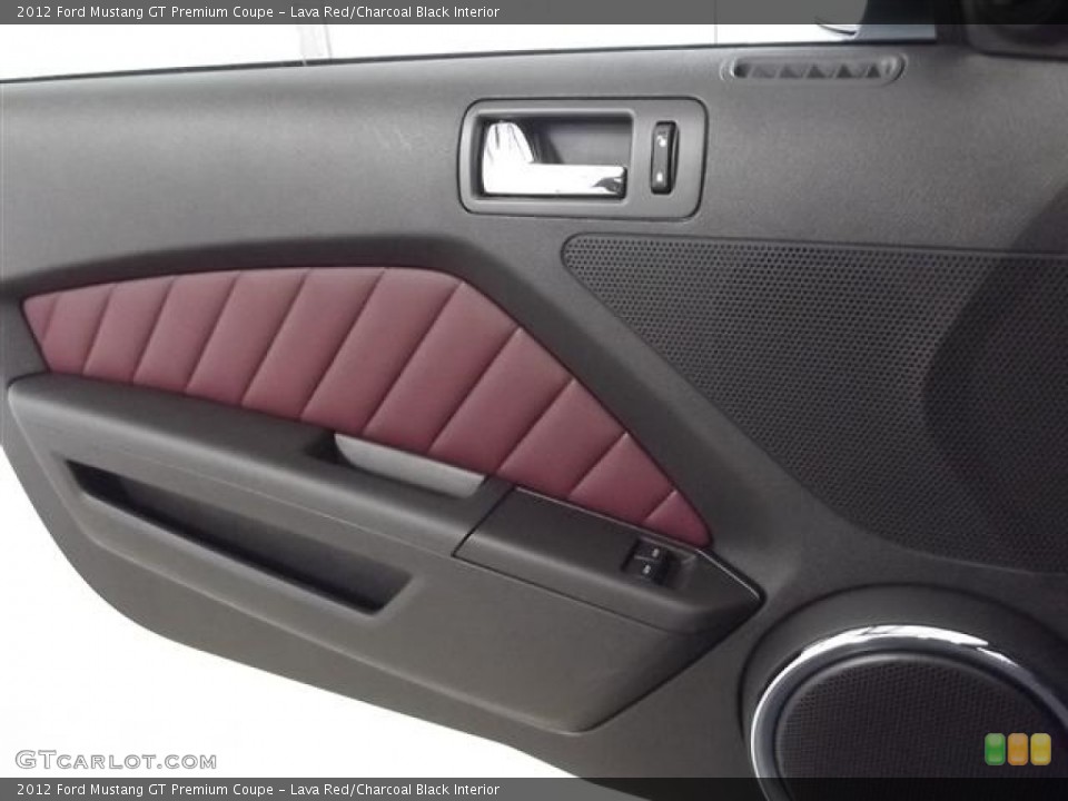 Lava Red/Charcoal Black Interior Door Panel for the 2012 Ford Mustang GT Premium Coupe #59020982