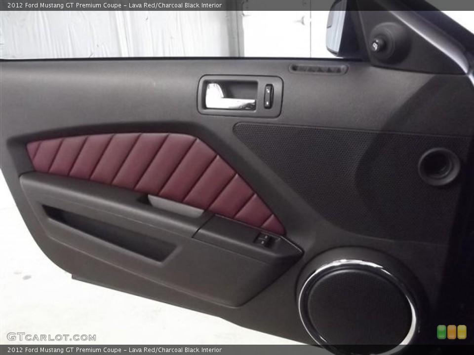 Lava Red/Charcoal Black Interior Door Panel for the 2012 Ford Mustang GT Premium Coupe #59021486