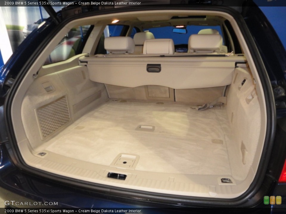 Cream Beige Dakota Leather Interior Trunk for the 2009 BMW 5 Series 535xi Sports Wagon #59023019