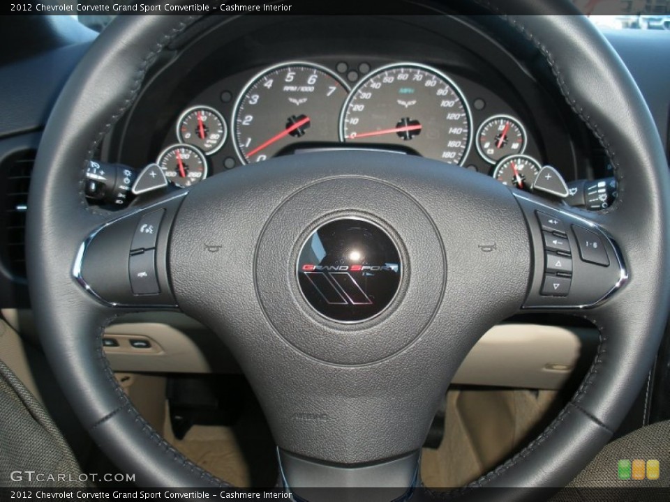 Cashmere Interior Steering Wheel for the 2012 Chevrolet Corvette Grand Sport Convertible #59023328