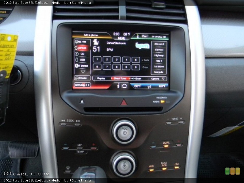 Medium Light Stone Interior Controls for the 2012 Ford Edge SEL EcoBoost #59023770