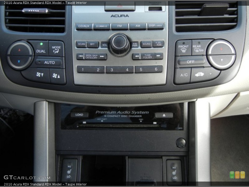 Taupe Interior Controls for the 2010 Acura RDX  #59024070