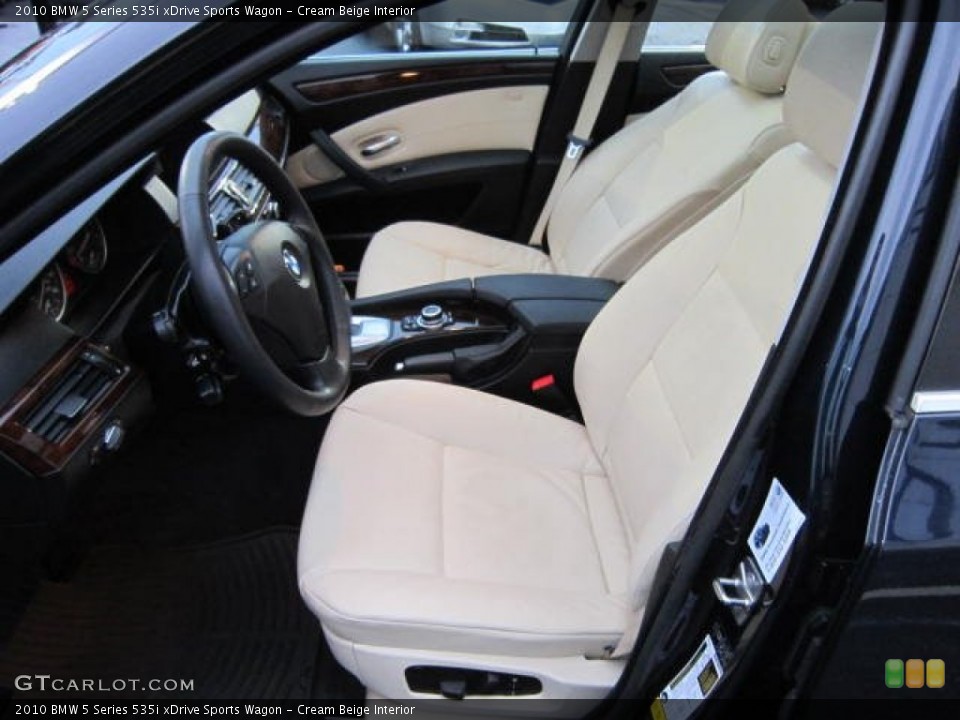 Cream Beige Interior Photo for the 2010 BMW 5 Series 535i xDrive Sports Wagon #59024649
