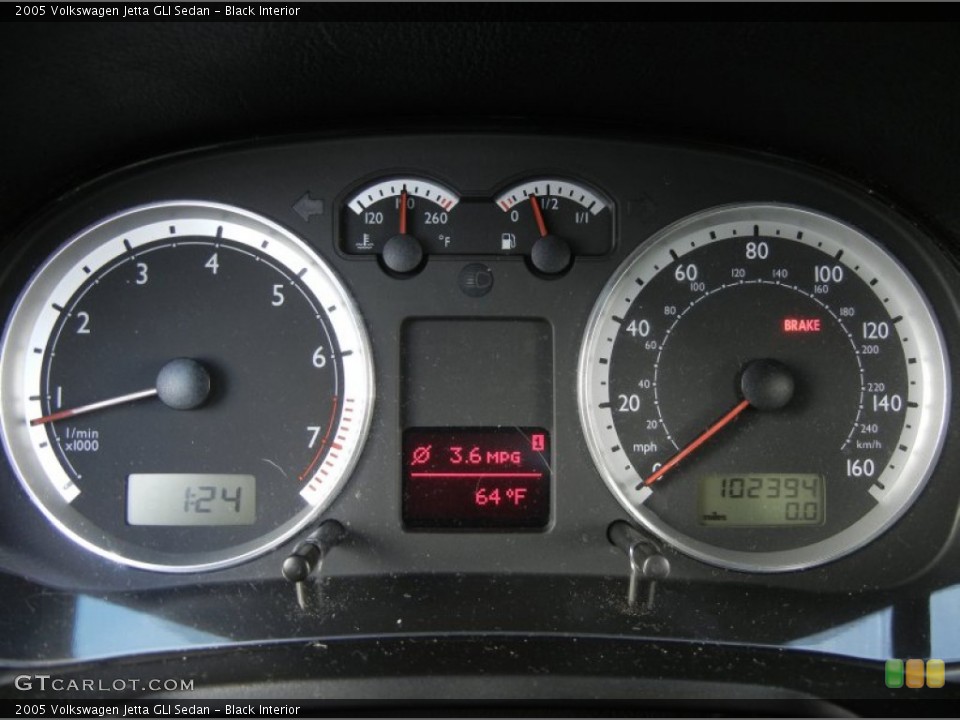 Black Interior Gauges for the 2005 Volkswagen Jetta GLI Sedan #59025192