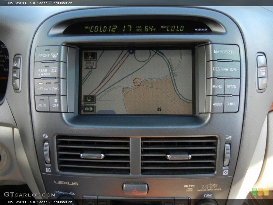Ecru Interior Navigation for the 2005 Lexus LS 430 Sedan #59025474