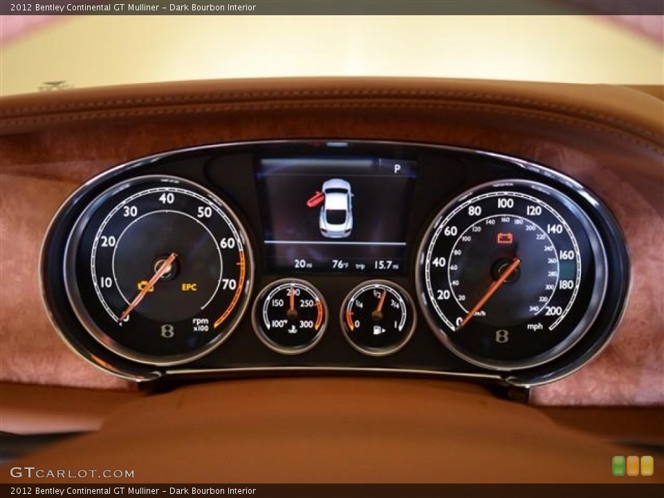 Dark Bourbon Interior Gauges for the 2012 Bentley Continental GT Mulliner #59025594