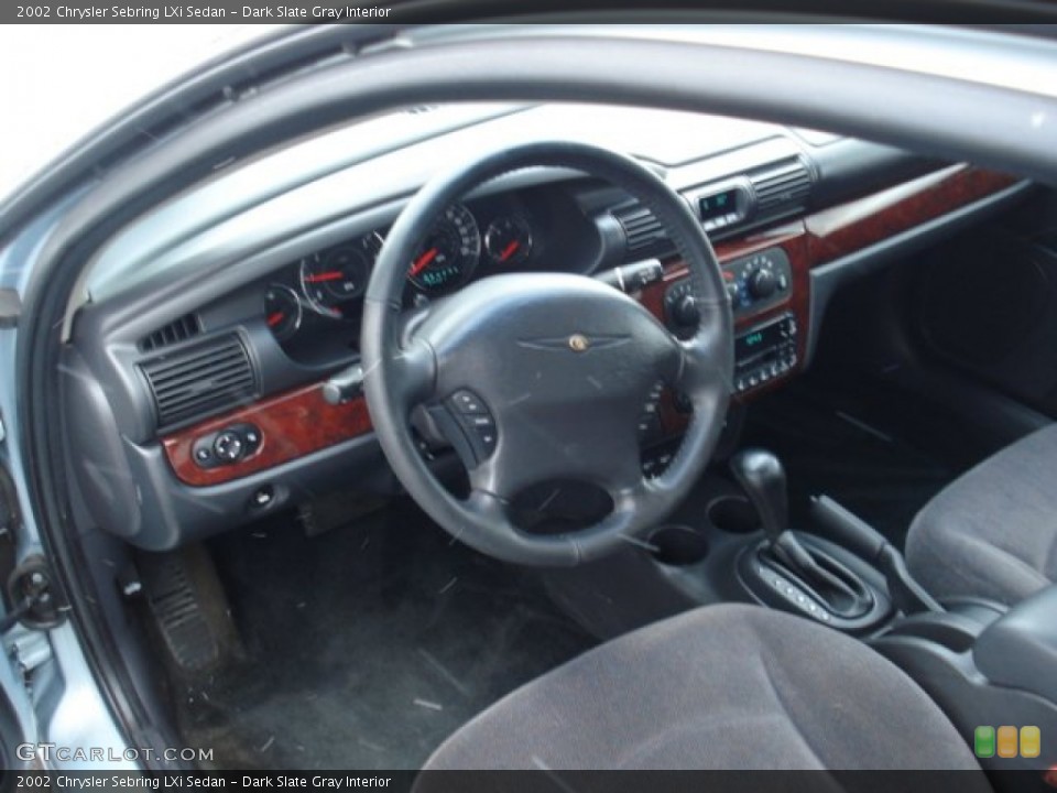 Dark Slate Gray Interior Dashboard for the 2002 Chrysler Sebring LXi Sedan #59028001