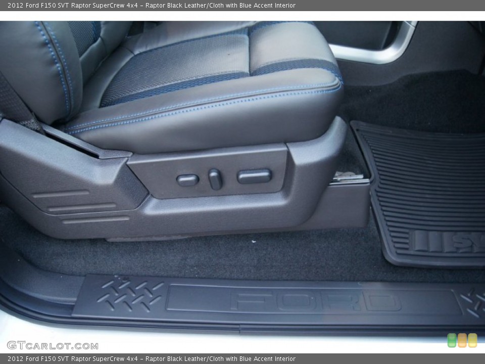 Raptor Black Leather/Cloth with Blue Accent Interior Photo for the 2012 Ford F150 SVT Raptor SuperCrew 4x4 #59033026