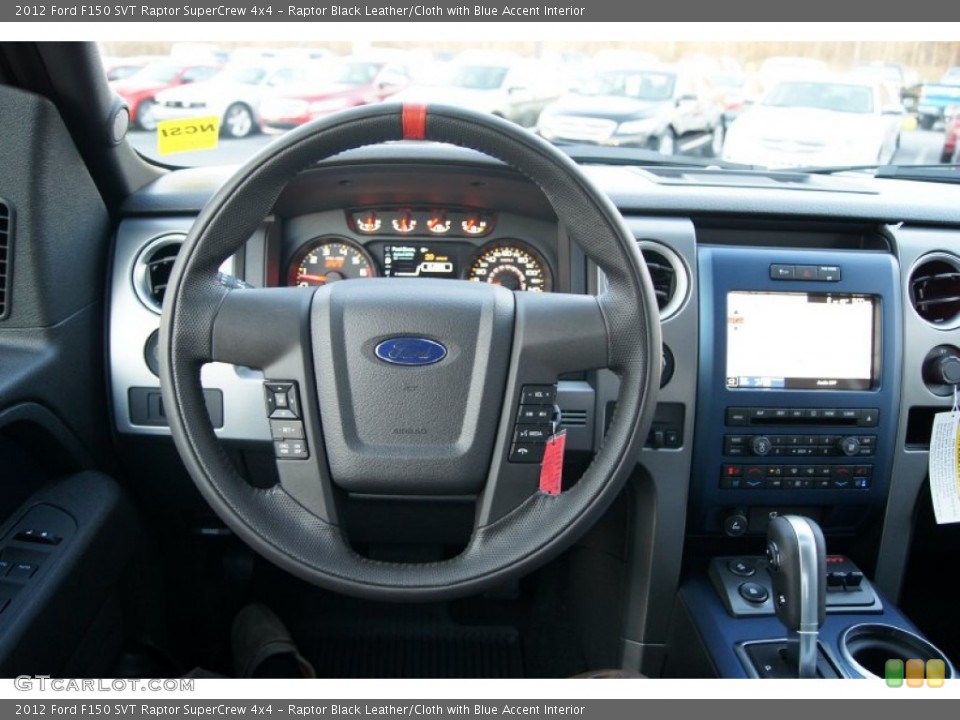 Raptor Black Leather/Cloth with Blue Accent Interior Dashboard for the 2012 Ford F150 SVT Raptor SuperCrew 4x4 #59033244