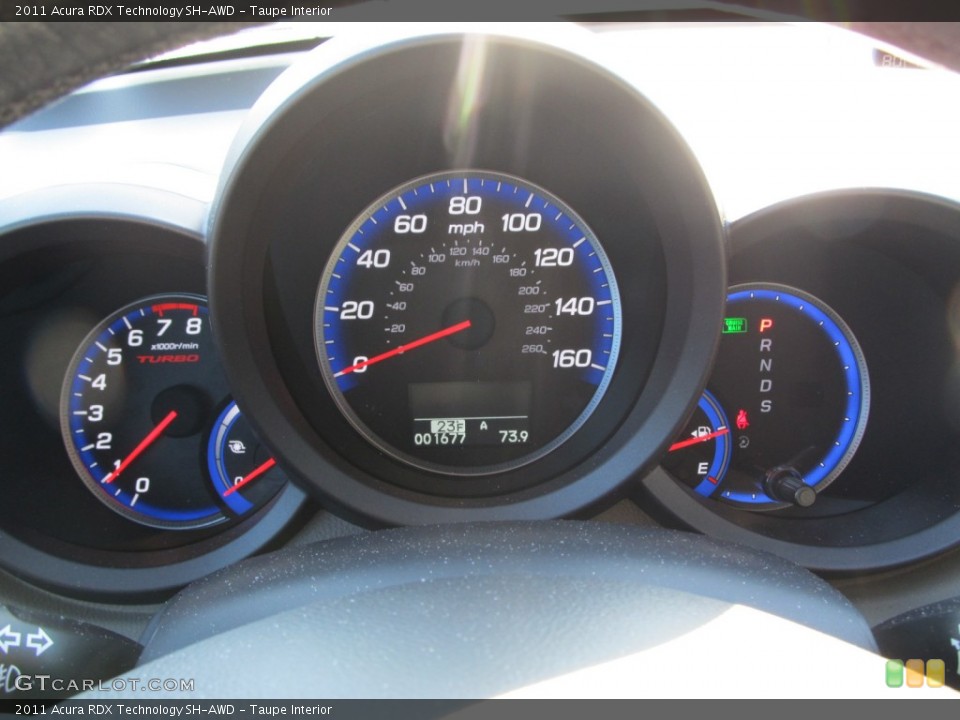 Taupe Interior Gauges for the 2011 Acura RDX Technology SH-AWD #59035495