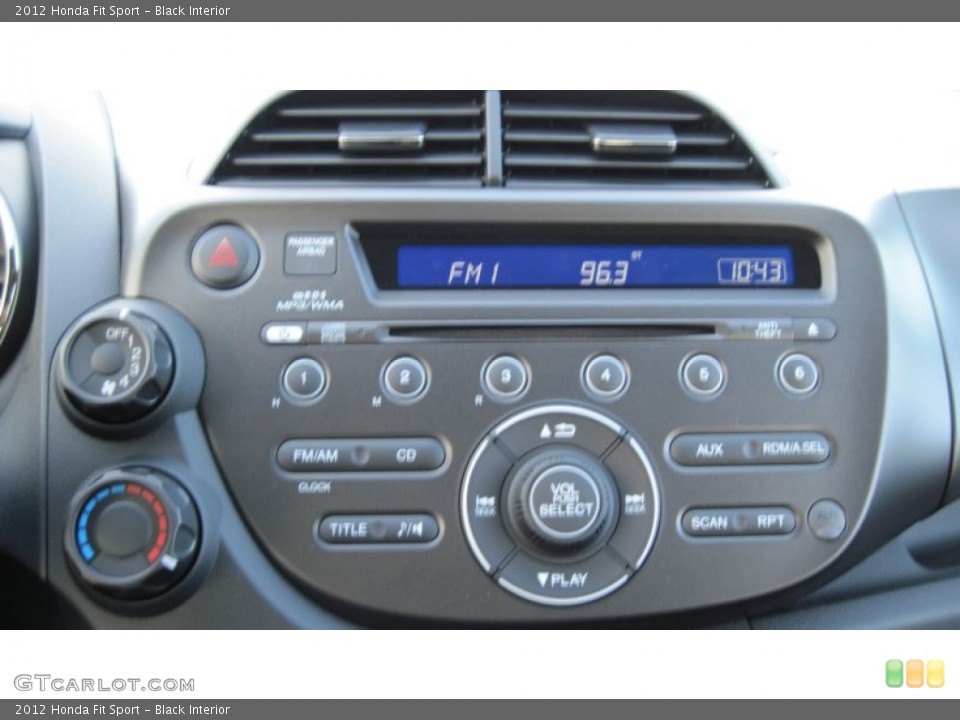 Black Interior Controls for the 2012 Honda Fit Sport #59036629