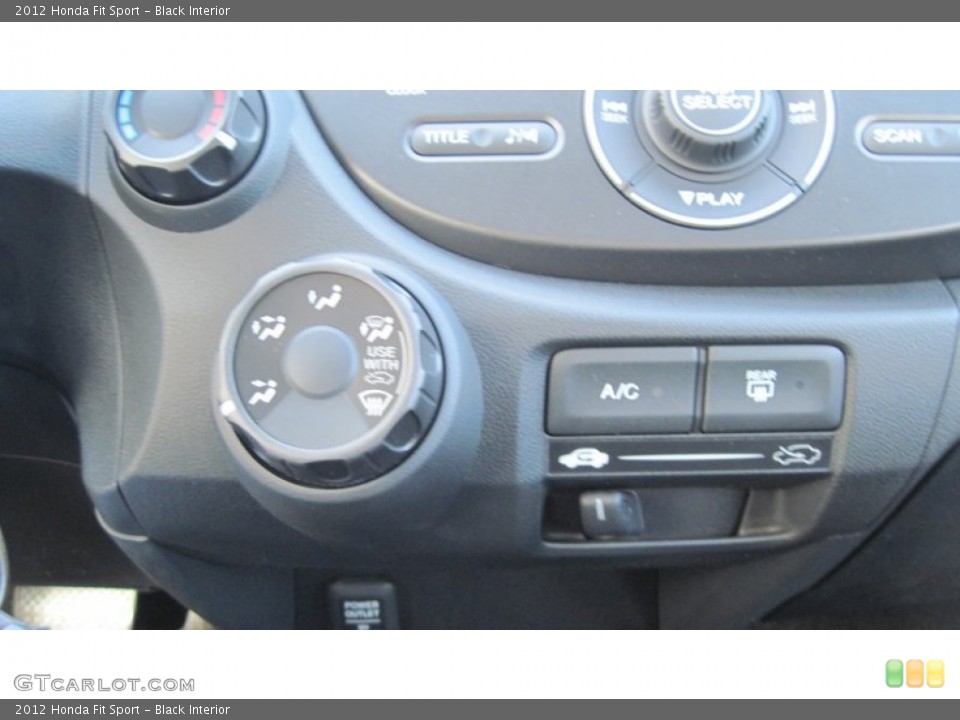 Black Interior Controls for the 2012 Honda Fit Sport #59036638