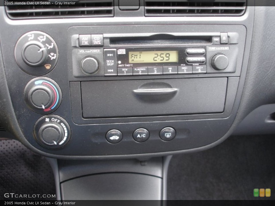 Gray Interior Controls for the 2005 Honda Civic LX Sedan #59038234