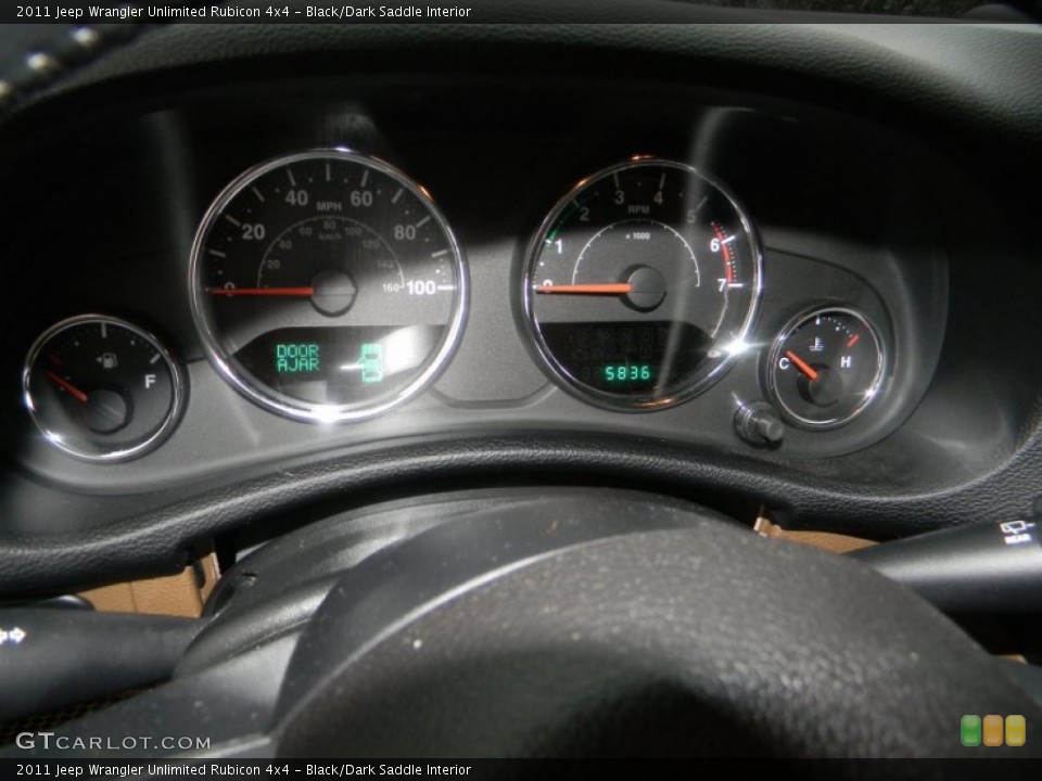 Black/Dark Saddle Interior Gauges for the 2011 Jeep Wrangler Unlimited Rubicon 4x4 #59038651