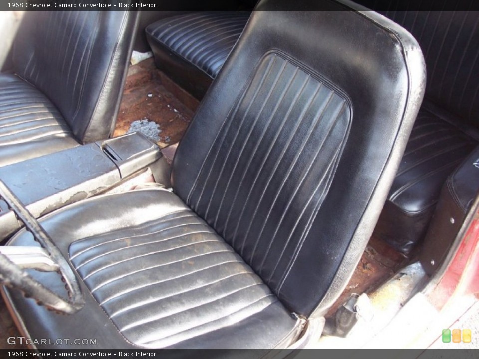 Black Interior Photo for the 1968 Chevrolet Camaro Convertible #59039332