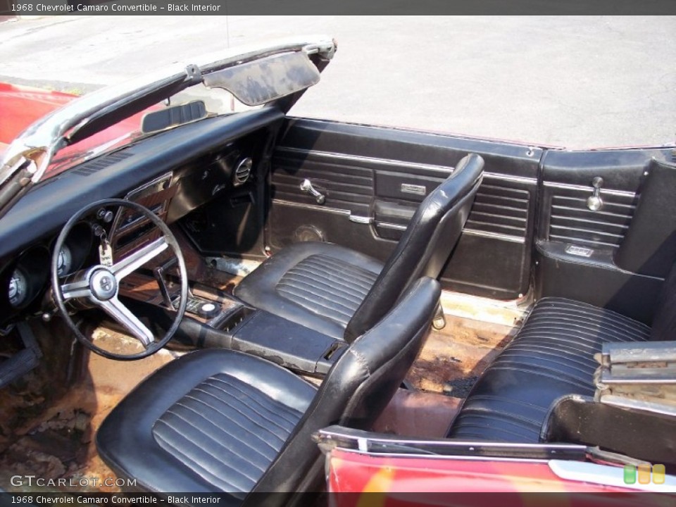 Black Interior Photo for the 1968 Chevrolet Camaro Convertible #59039515