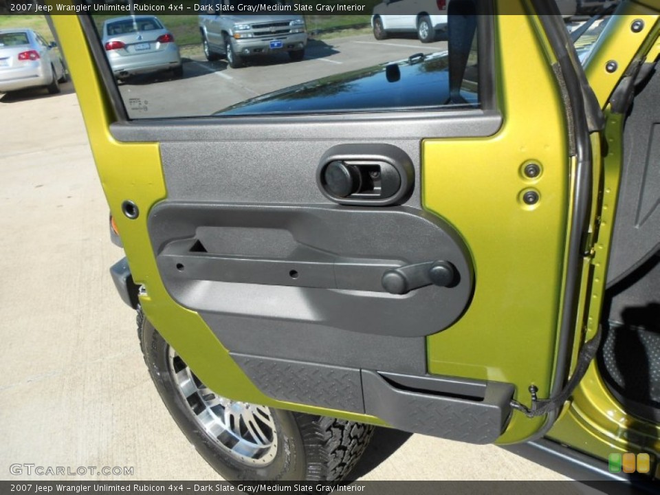 Dark Slate Gray/Medium Slate Gray Interior Door Panel for the 2007 Jeep Wrangler Unlimited Rubicon 4x4 #59040481