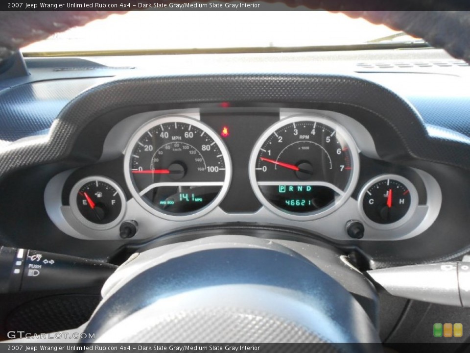 Dark Slate Gray/Medium Slate Gray Interior Gauges for the 2007 Jeep Wrangler Unlimited Rubicon 4x4 #59040592