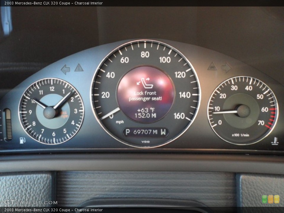 Charcoal Interior Gauges for the 2003 Mercedes-Benz CLK 320 Coupe #59051204