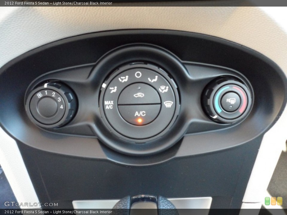Light Stone/Charcoal Black Interior Controls for the 2012 Ford Fiesta S Sedan #59052167