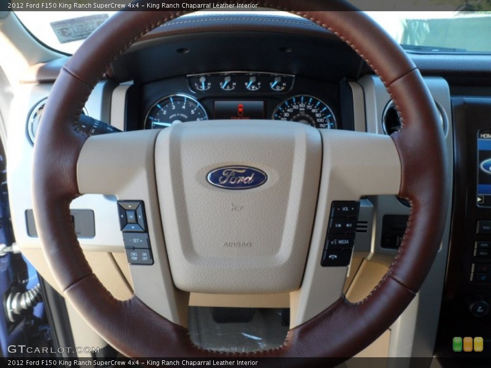 King Ranch Chaparral Leather Interior Steering Wheel for the 2012 Ford F150 King Ranch SuperCrew 4x4 #59052293