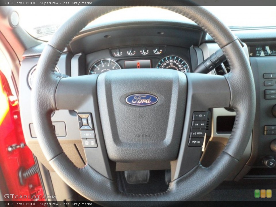 Steel Gray Interior Steering Wheel for the 2012 Ford F150 XLT SuperCrew #59052636