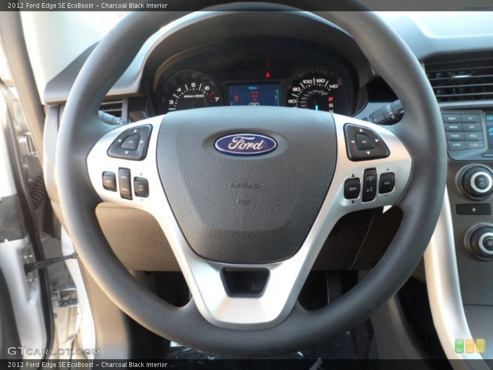 Charcoal Black Interior Steering Wheel for the 2012 Ford Edge SE EcoBoost #59053106