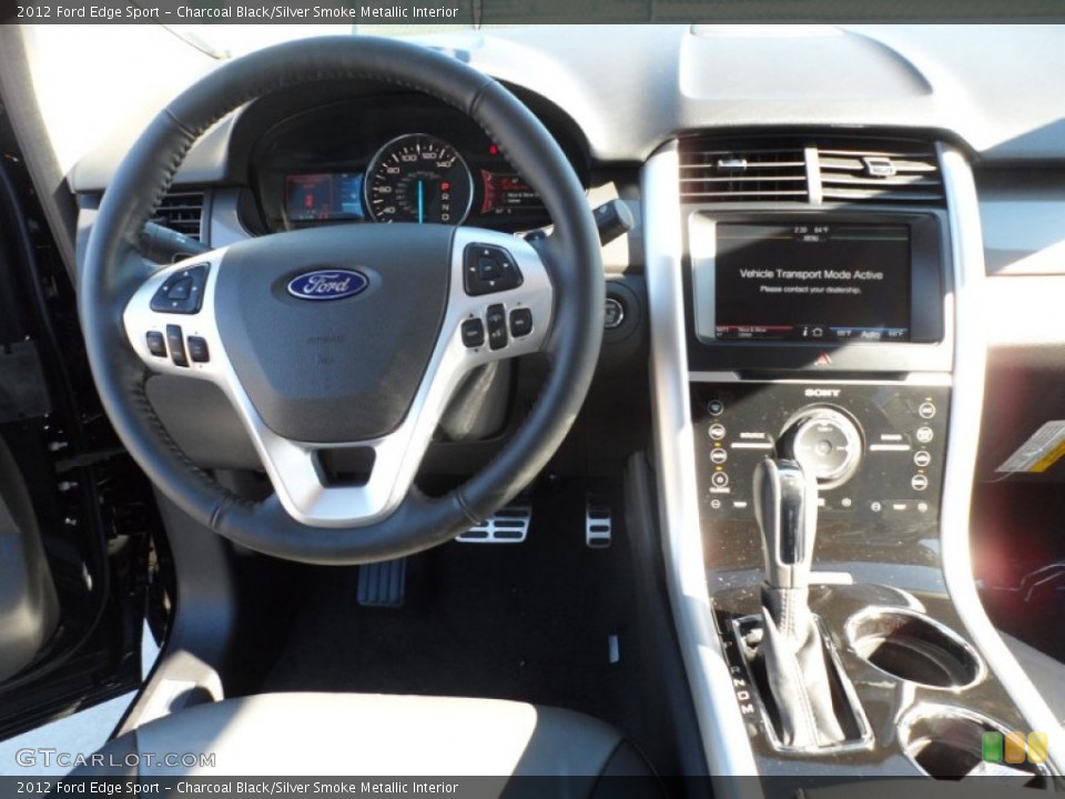 Charcoal Black/Silver Smoke Metallic Interior Dashboard for the 2012 Ford Edge Sport #59053212